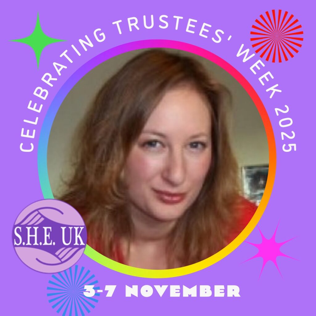 Jenny Lewis, Trustee of the charity SHE UK, based in Mansfield in Nottinghamshire